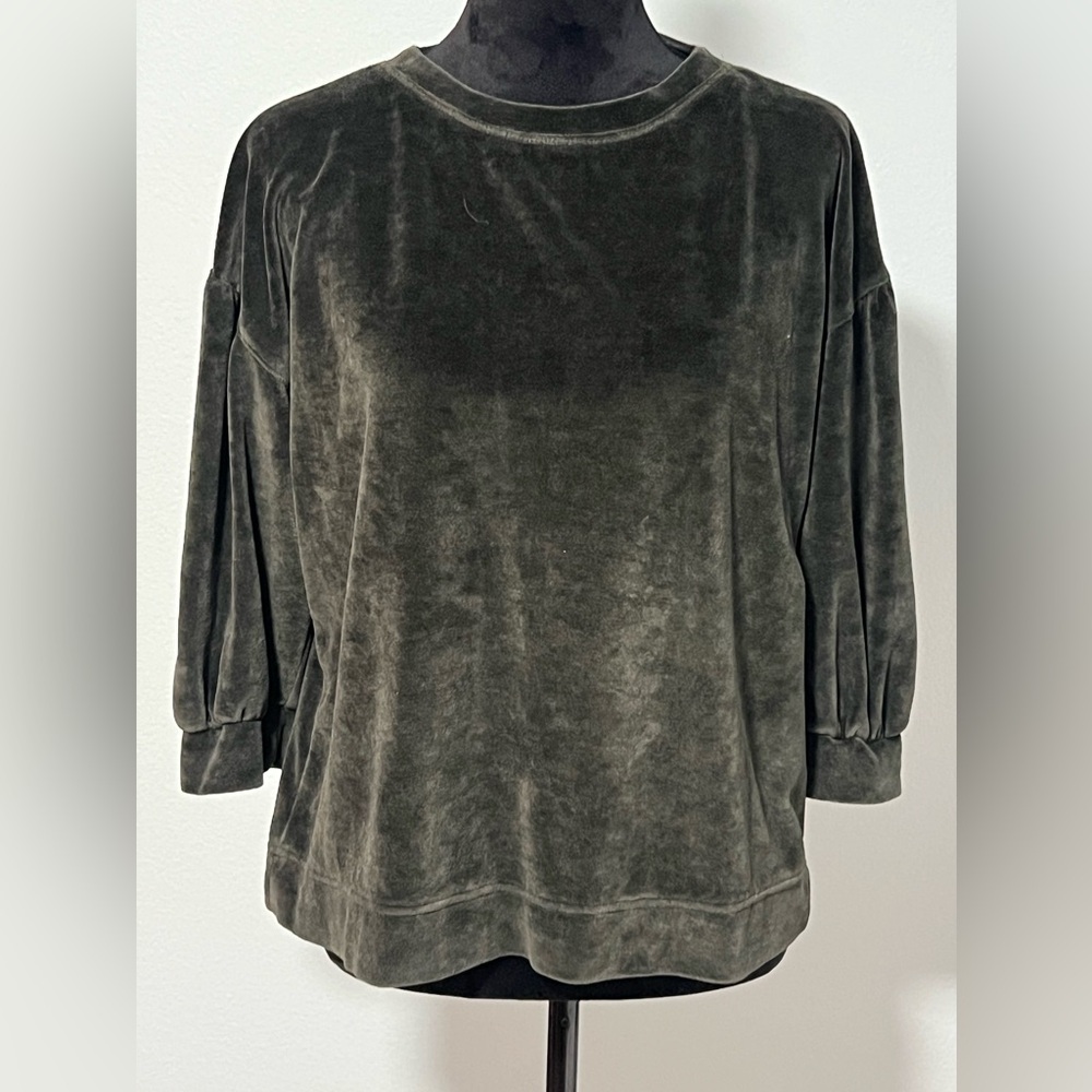 GARNET HILL Moonrise Velour Pullover - S